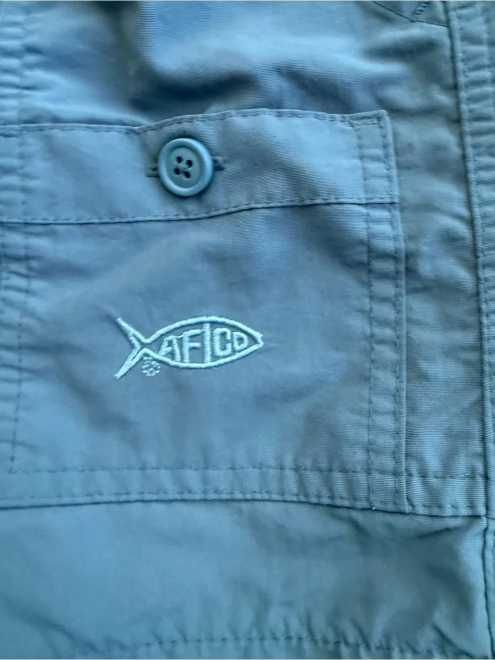 AFTCO Boys Blue Fishing Cargo Shorts Size 22 (6/7) Elastic Waist